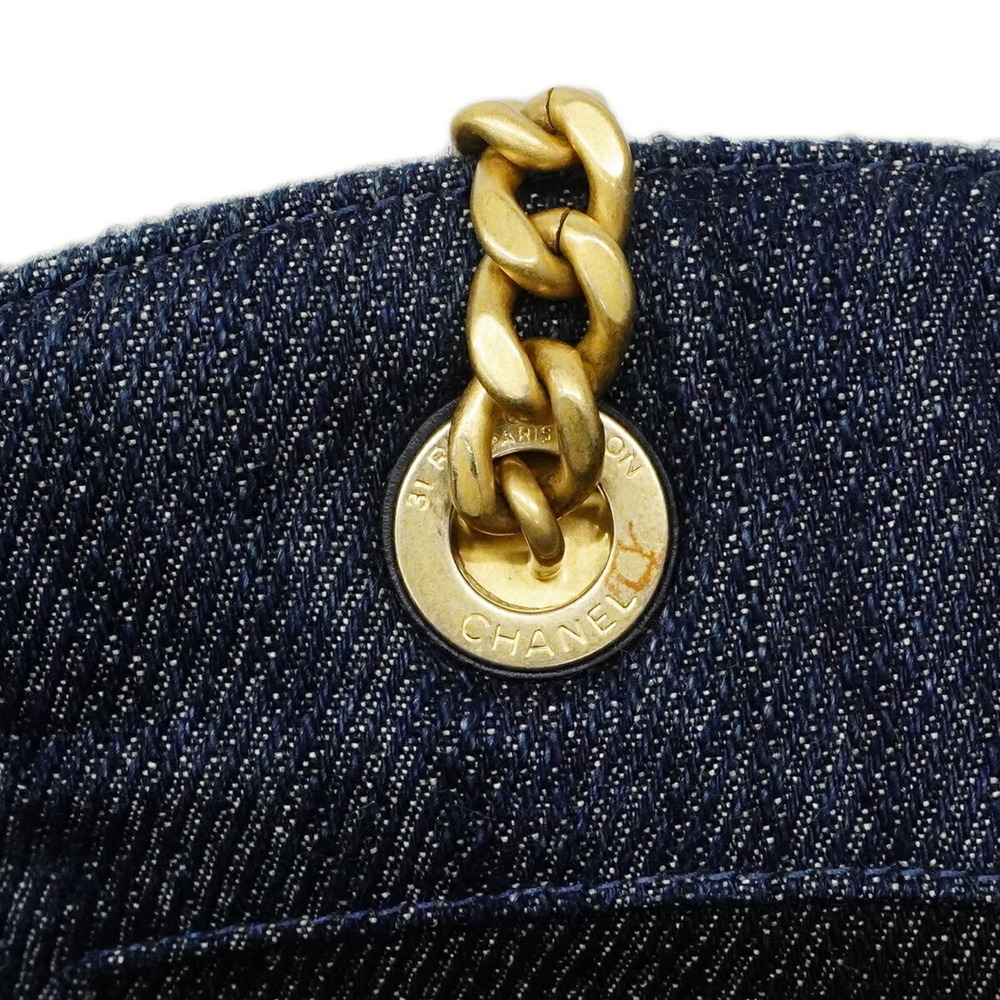 Chanel Tote Bag/Chain Tote, Denim Navy, Women's OP011942 - Picture 10 of 13